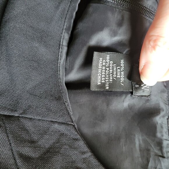 J. Crew Womens Black Button-Up Shirt Super 120s Wool Blend Size 12 - Picture 5 of 7